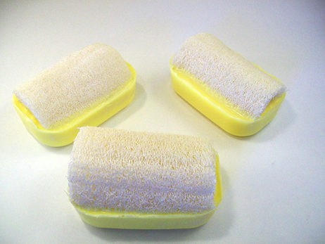 olive oil soap with loofa